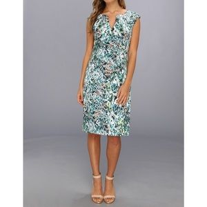 Adrianna Papell watercolor floral sheath dress